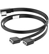 JSADZKJ USB 2.0 Y Cable Splitter USB Male to Dual USB Female USB Splitter Adapter Extension Cable...