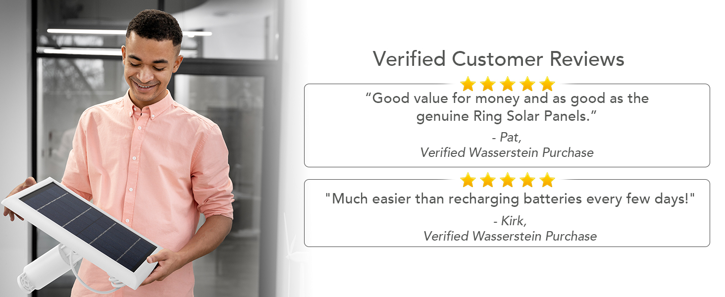 Good value for money and as good as the genuine Ring Solar Panels