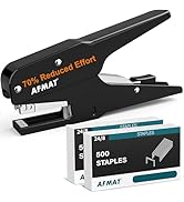 AFMAT Effortless Plier Stapler, Metal 50 Sheet Stapling Plier, with 1000 5/16" Staples, Handheld ...