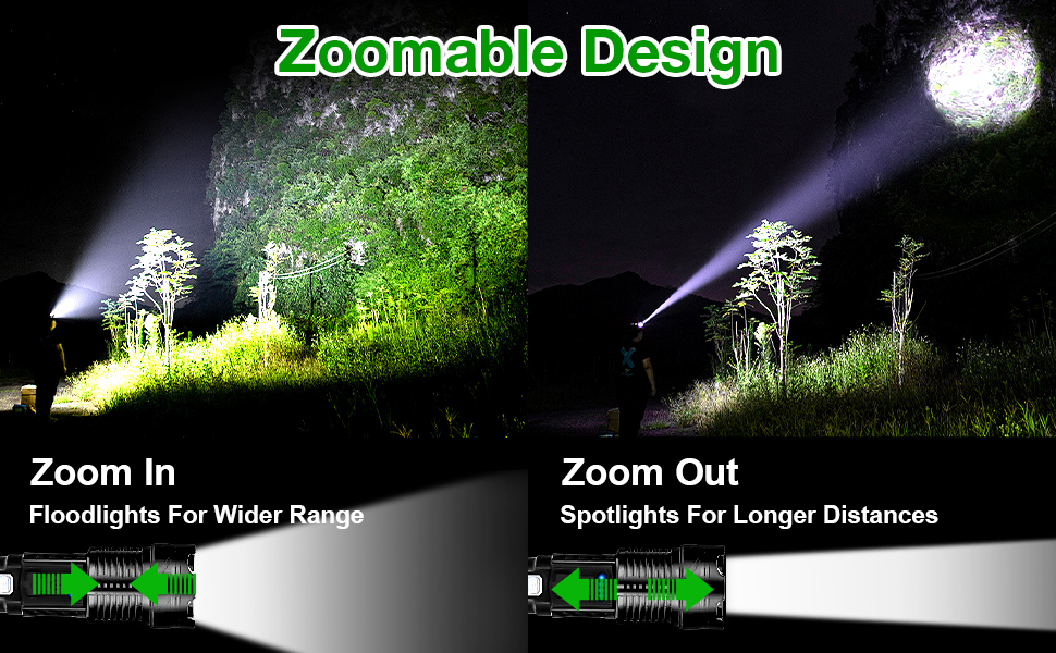 tactical flashlight high lumens led rechargeable