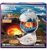 Science Can Openable Globe for Children, Interactive World Globe Talking Model with Knowledge &amp; Q...