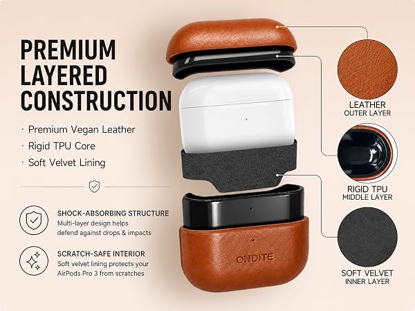 leather apple airpods pro 3 case