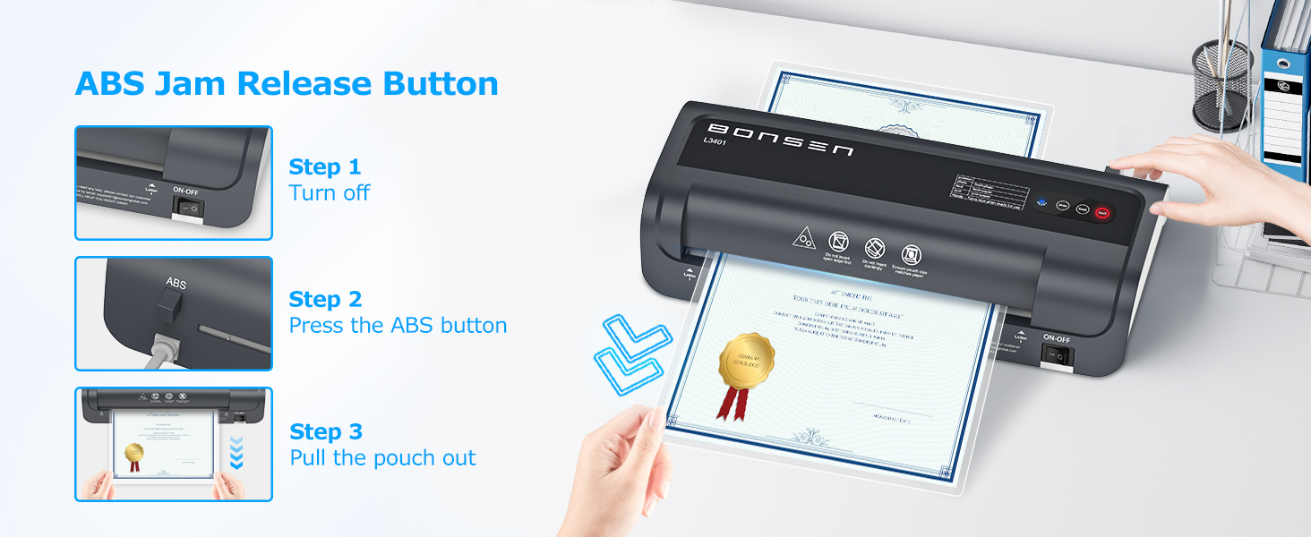 BONSEN Mini Laminator A4 Laminator Personal Laminator for Teachers