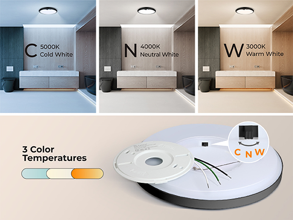 12inch 24w 24 w ultra thin flat slim black 5000k 3000k 4000k color temperature 120v