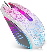 VersionTECH. Wired Gaming Mouse, Ergonomic USB Optical Mouse Mice with RGB Backlit, 1200 t...