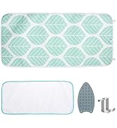 Ironing Mat, Portable Ironing Pad 39.4 x 18.9 inch Table Top Iron Board 5 in 1 Travel Ironing Bla...