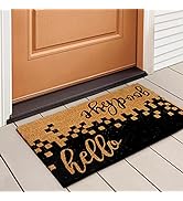 Welcome Mats Outdoor Doormat by LuxUrux, with Heavy-Duty PVC Backing - Natural - Perfect Color/Si...