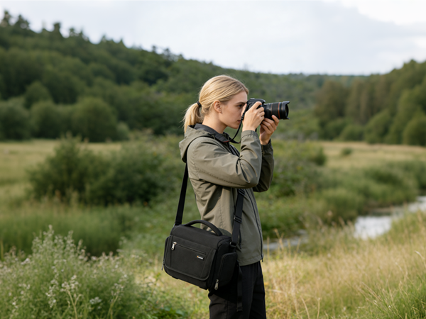 camera bag with tripod holder
