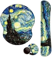 ARTSO Ergonomic Mouse Pad with Wrist Rest, Comfortable Keyboard Wrist Rest, Memory Foam Mousepad ...