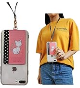 Tainada Stick On Adhesive PU Leather Animal Silhouette Wallet Cash ID Credit Card Holder with Det...