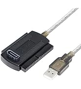 SinLoon USB to SATA IDE Converter Cable Adapter USB 2.0 to 2.5/3.5/5.25in IDE and SATA Adapter Ca...