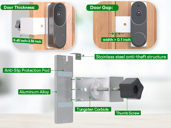 orbitell anti theft doorbell mount doorbell camera mount video doorbells holder mounting bracket