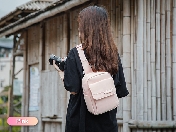 camera bag pink