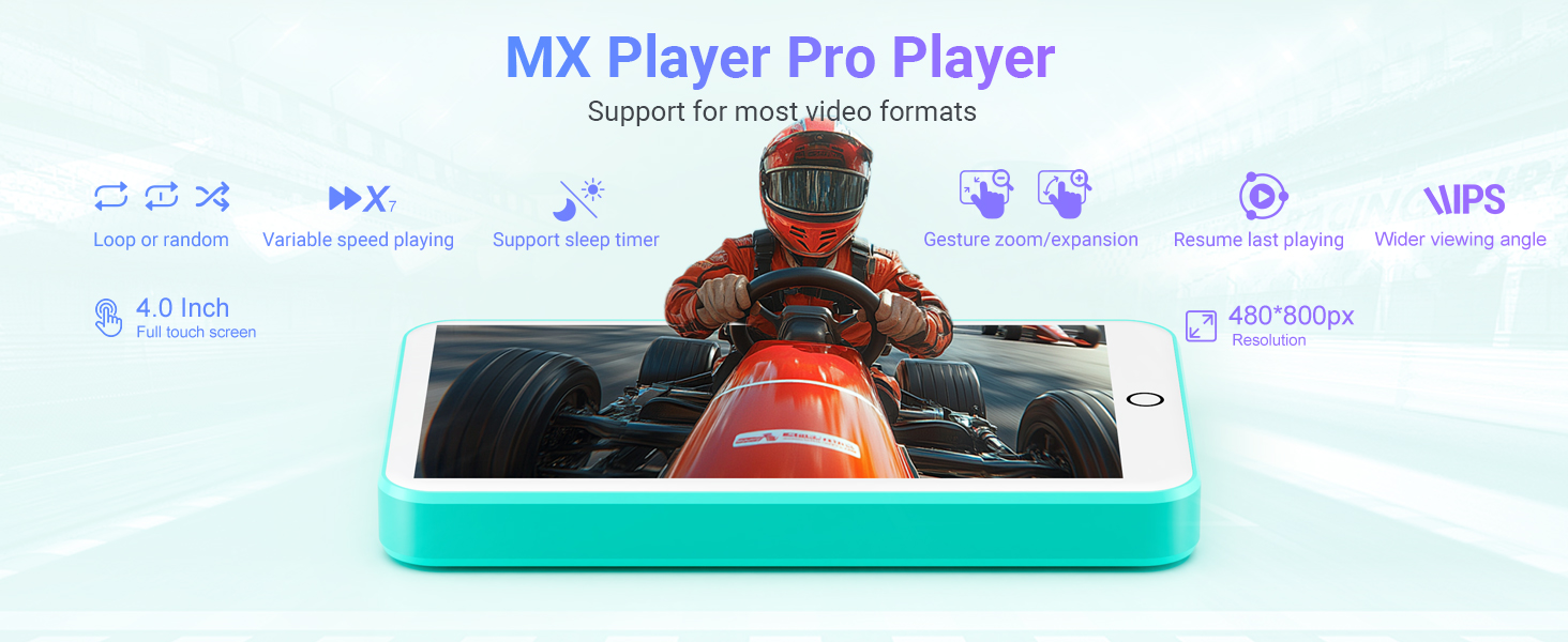 MP3 Player with Bluetooth and WiFi