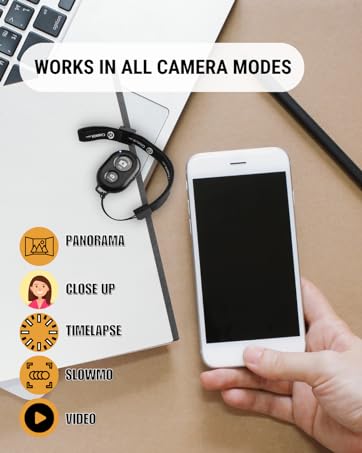 Camera Shutter Remote Control with Bluetooth Wireless Technology
