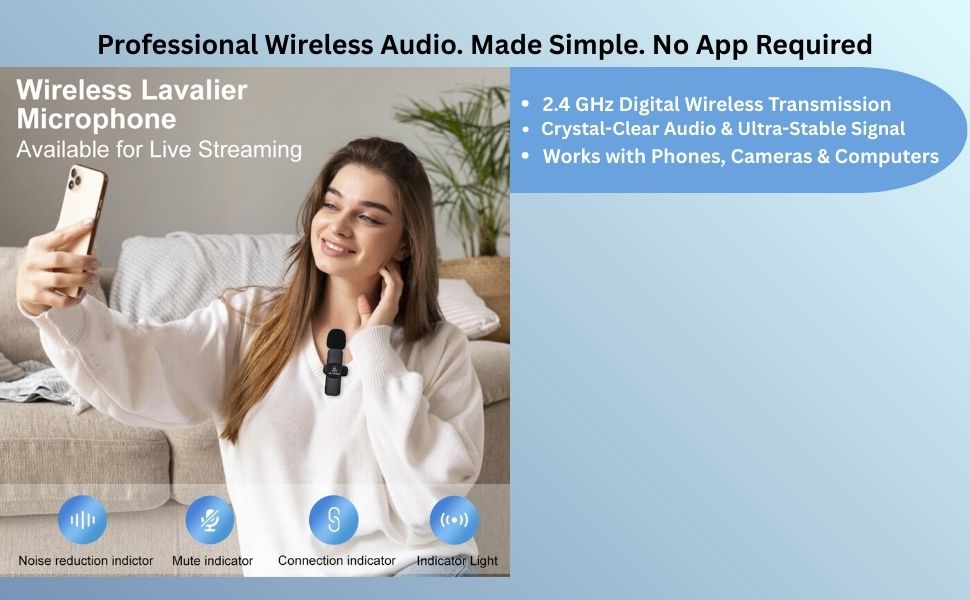 Crystal-clear sound for content creators, vloggers, interviews &amp;amp; live streaming.