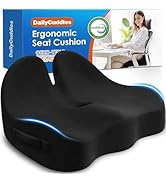 DailyCuddles Seat Cushion, Chair Cushions for Office Chairs/Desk Seats/Wheelchair - Hip&amp;Sciatica&amp;...