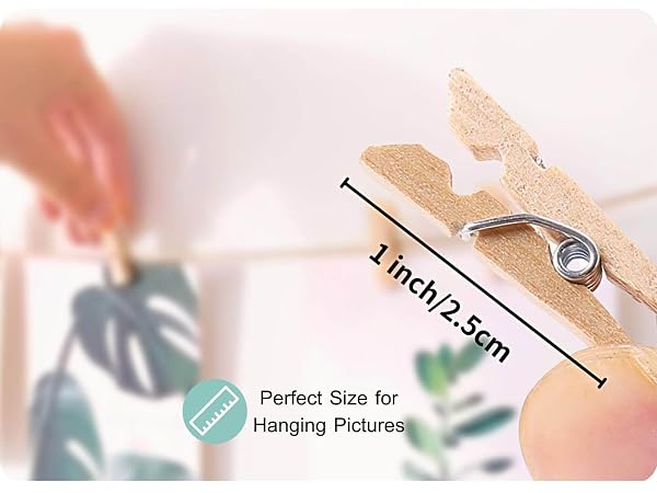 1 Inch Perfect size mini wooden clothespins