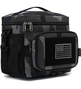 FlowFly Lunch Bag, Insulated Cooler, Thermal Lunch Box Tote with MOLLE/PALS Webbing, Adjustable P...