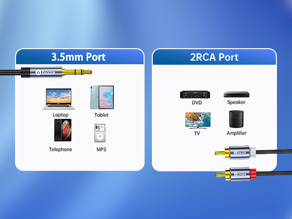 RCA Male to Aux Audio Adapter