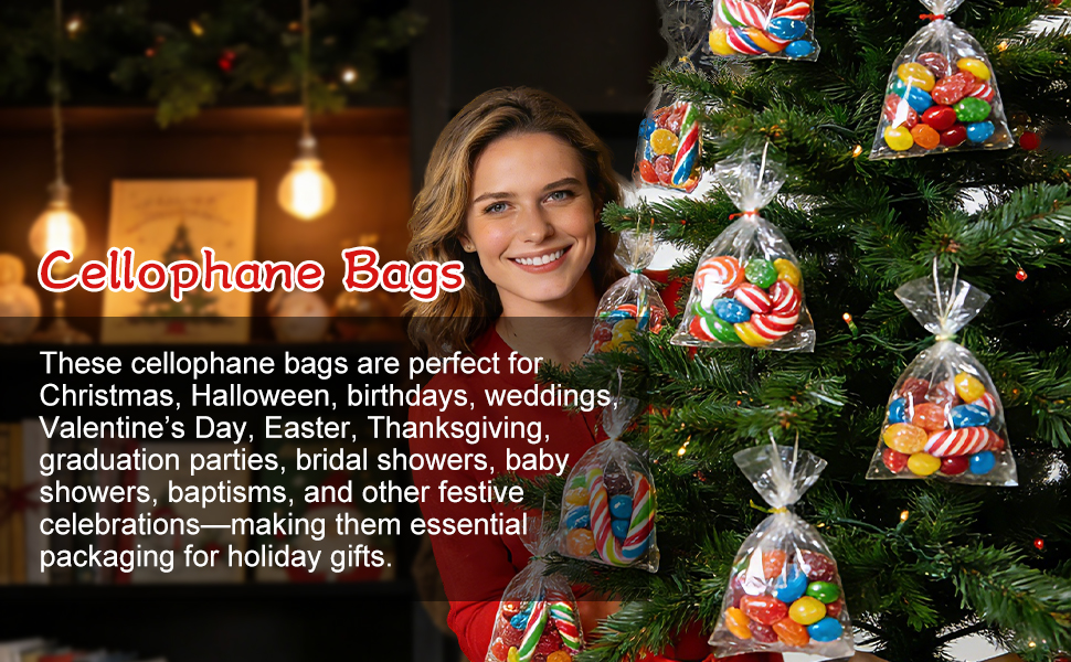 clear cellophane gift bags