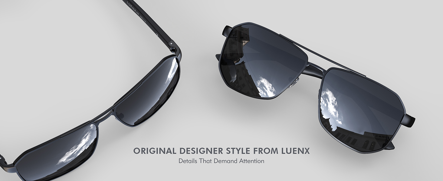 square aviator sunglasses for men women polarized shades