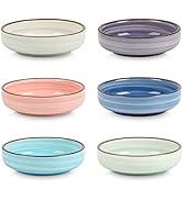 Selamica Ceramic 2.5 OZ Soy Sauce Dishes Set of 6, 3.3 Inch Small Side Dish, Dipping Bowls for Co...