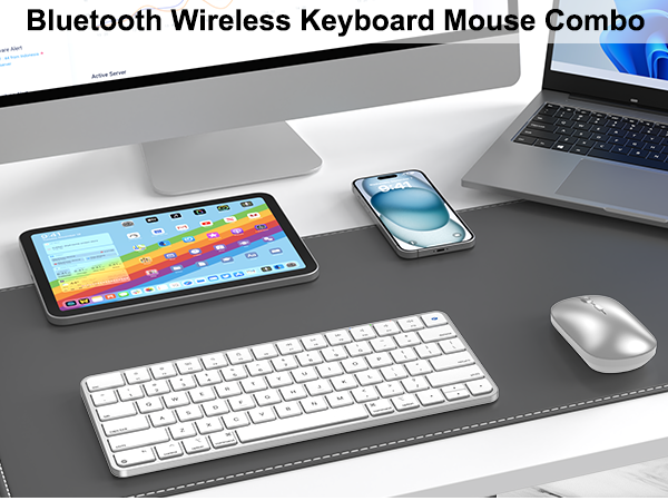 Multi-device Wireless Keyboard Mouse Combo