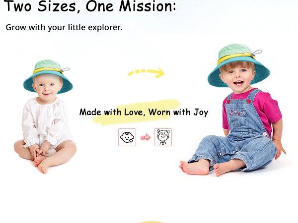 HECCEI Baby Sun Hat with Neck Flap DryShade SkyCandy UPF 50+ Infant Beach Hat