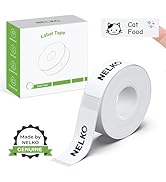 Nelko Genuine P21 Label Maker Tape, 14x40mm (0.55"x1.57"), Standard Laminated Thermal Label Tape ...