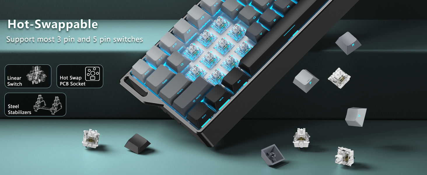 clicky keyboard portable gaming keyboard creamy keyboard