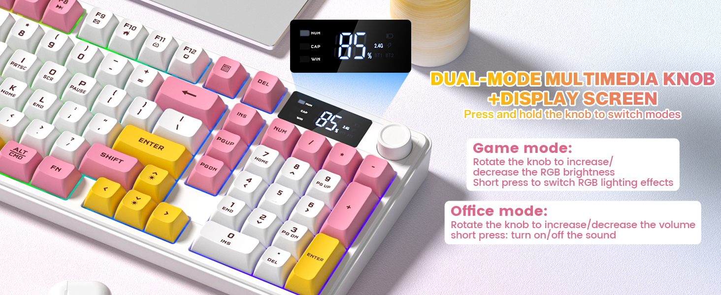 DUAL-MODE MULTIMEDIA KNOB+DISPLAY SCREEN