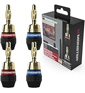 Monster XP QuickLock Self-Crimping Banana Plugs for Speaker Wire with 24K Gold Contacts - 2 Pair ...