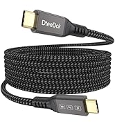DteeDck USB C Monitor Cable 15ft, 4K@60Hz Video Display Long USB-C 3.2 Gen 2 Cord, 100W Fast Char...