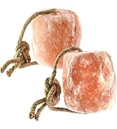 UMAID Himalayan Salt Lick 6 lbs on Rope for Horse, Deer, Goat, Sheep, Cow, Cattle, Alpaca, and Li...