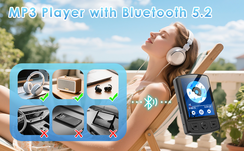 MP3 Player with Bluetooth 5.2