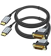 HDMI to DVI Adapter Cable 2-Pack, 6 Ft Bidirectional DVI to HDMI Cord Adapter Male to Male Suppor...