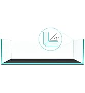 Fzone 9Gal Sharrow Rimless Low Iron Fish Tank Nova Clear Ultra-White 45° Mitered Edges Translucen...