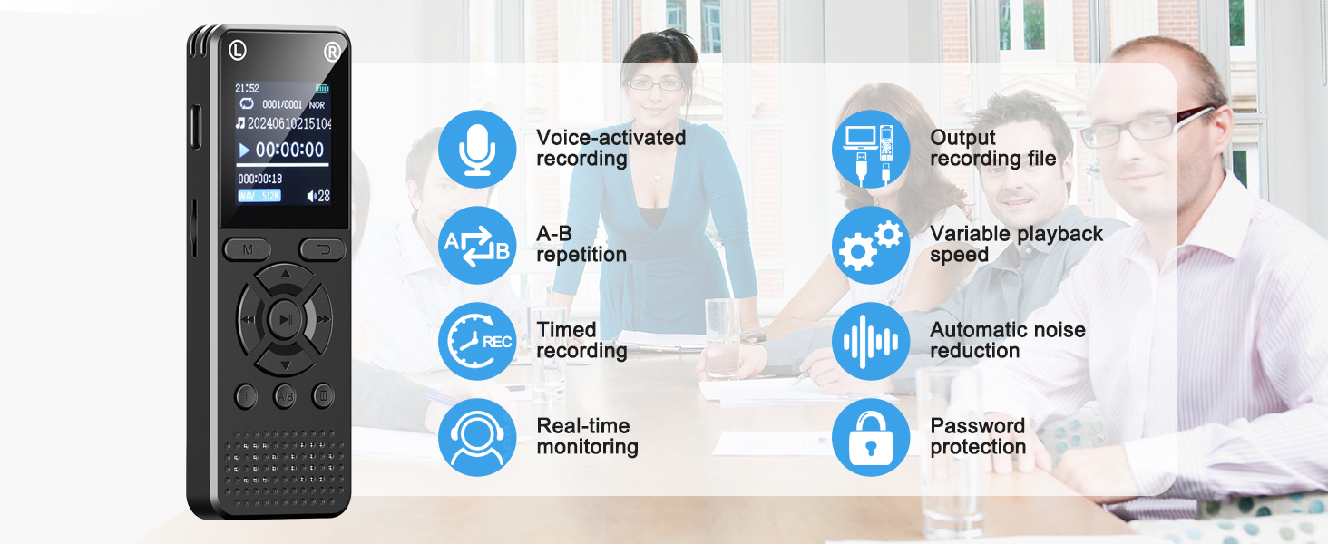 160GB digital voice recorder with metal body and color screen for daily recording