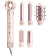 6 in 1 Hair Styler, High Speed Ionic Hair Dryer with Auto-Wrap Curlers, Blow Dryer Oval Brush &amp; H...