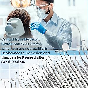 Premium Quality Stainless Steel Dental Oral Hygiene Probes Picks Scaler Composit Filling Instruments