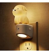 L LOHAS LED Plug in Night Light for Kids, 3D Cute Puppy Night Lights with Dusk to Dawn Sensor, RG...