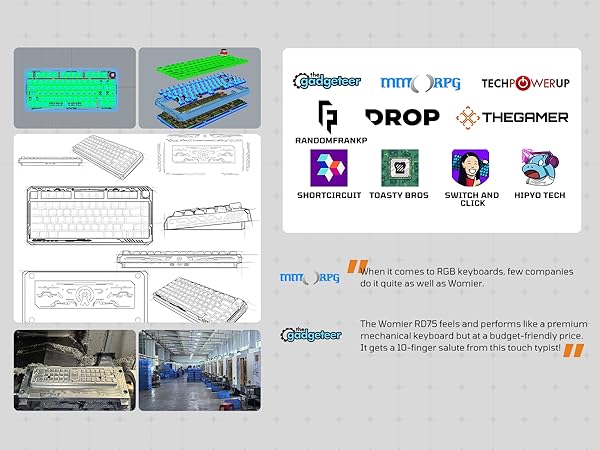 75% Wireless Keyboard with Knob Full Aluminum, VIA/QMK Custom Mechanical Keyboard