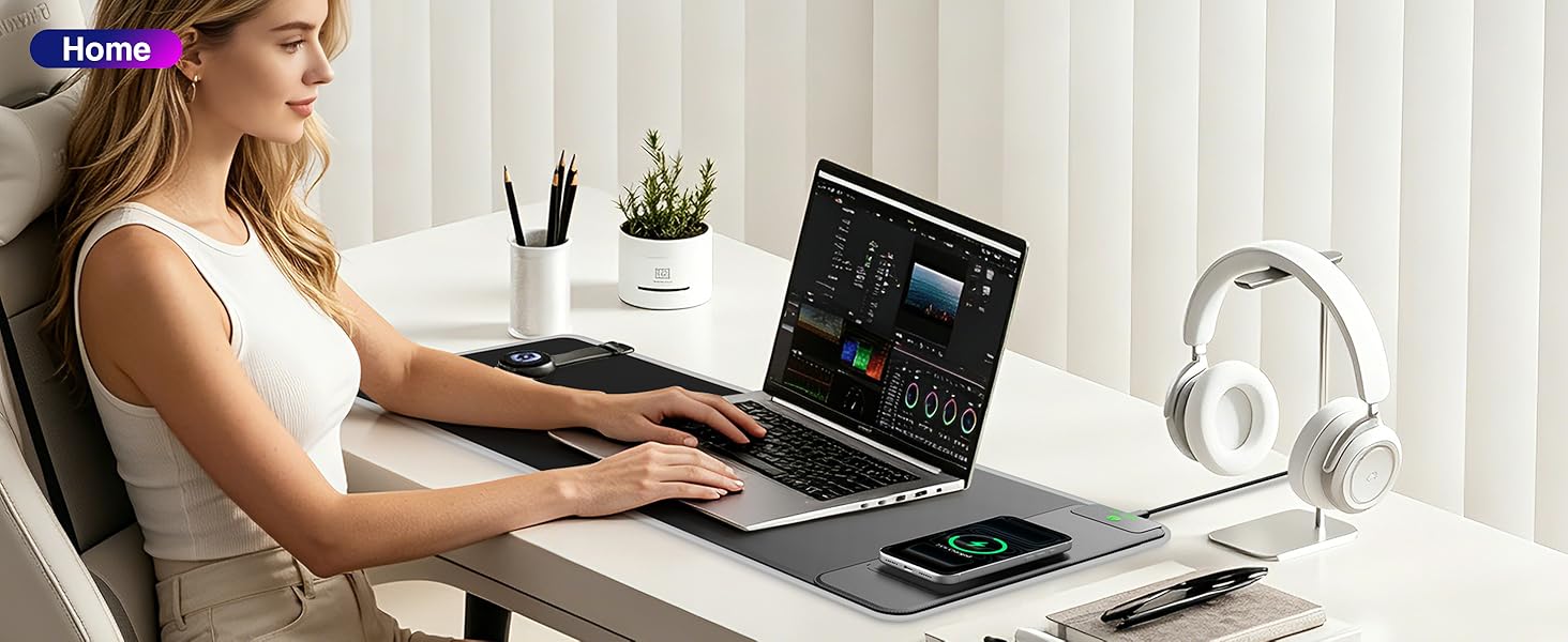 rgb gaming mouse pad with wireless charging