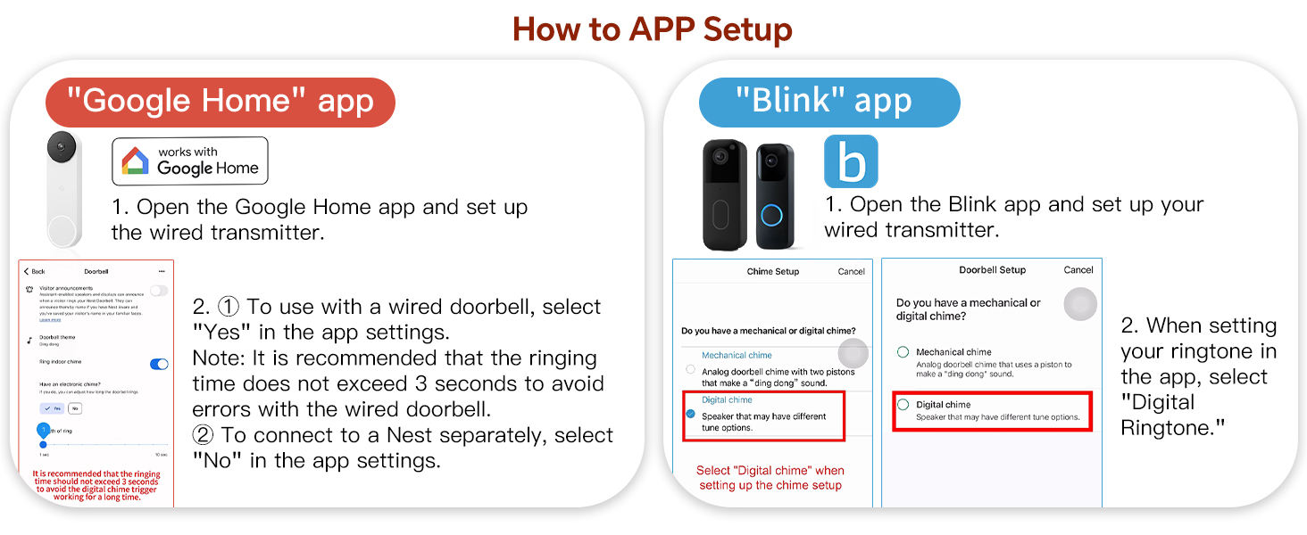 Blink doorbell chime