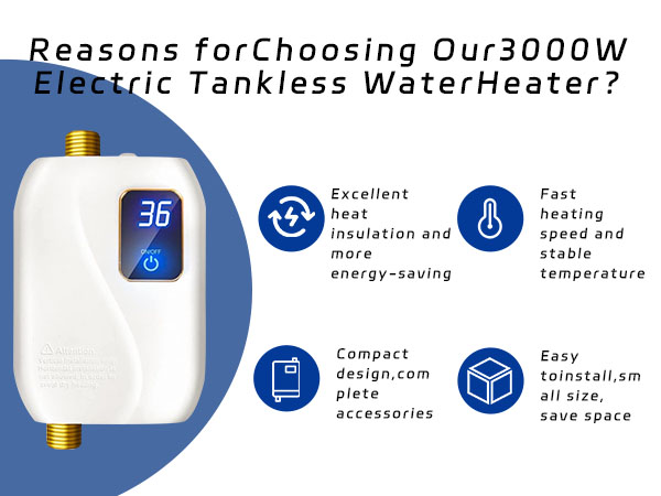 3000W Instant Water Heater Under Sink