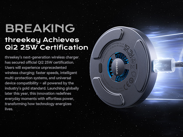 threekey Achieves Qi2 25W Certification