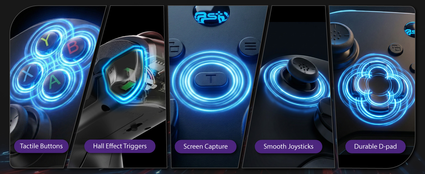 tactile buttons and smooth joysticks