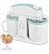 Pukomc Ice Cream Maker Machine for Home Use, with Two Ice Cream Bowls,Simple Operation and Easy t...