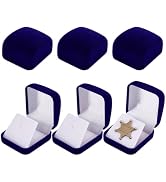 AHANDMAKER 6 Pack Velvet Pin Display Case Single Badge Box Brooch Box for Collector Wedding Chris...